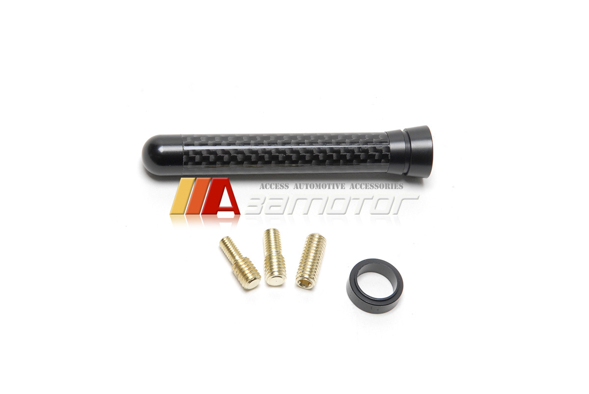 thumbnail image 2 of VMS Racing 3 Inch Carbon Fiber Stubby Antenna For Toyota Corolla - Black 2 of 6