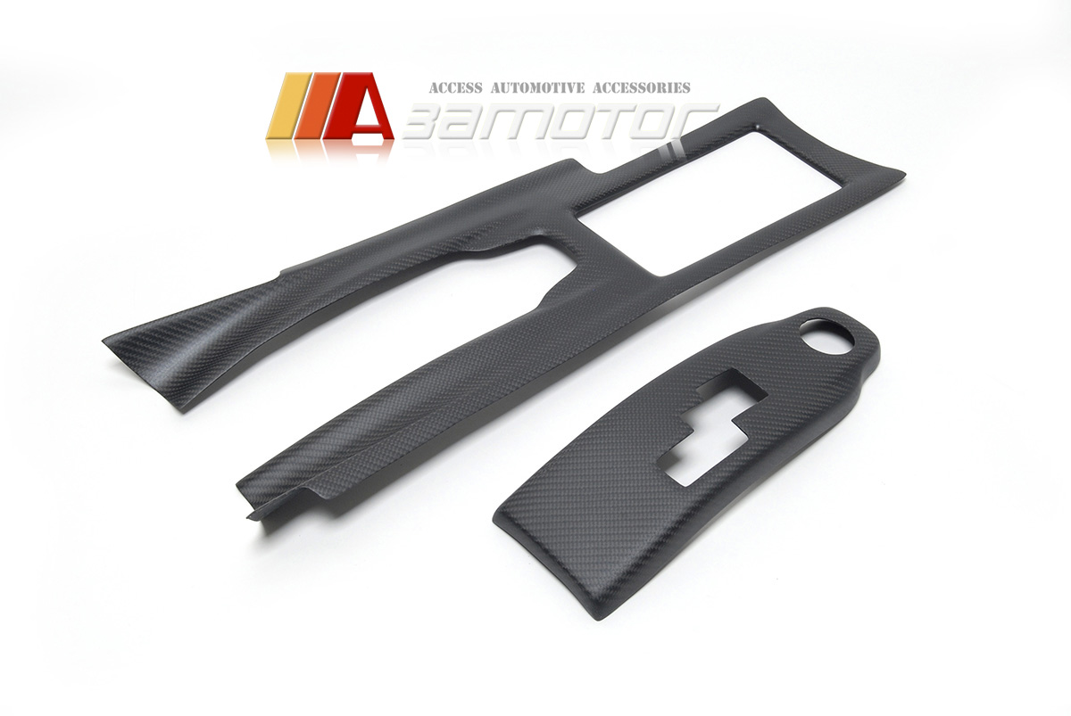 3AMOTOR Carbon Fiber Gear Shift Surround Cover For Nissan GTR R35 (2-Piece Set)