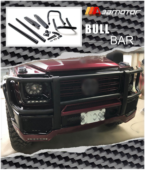 A Type Matte Black Front Bull Bar Kit fits Mercedes W463 GWagon G63 G65 Bumper eBay